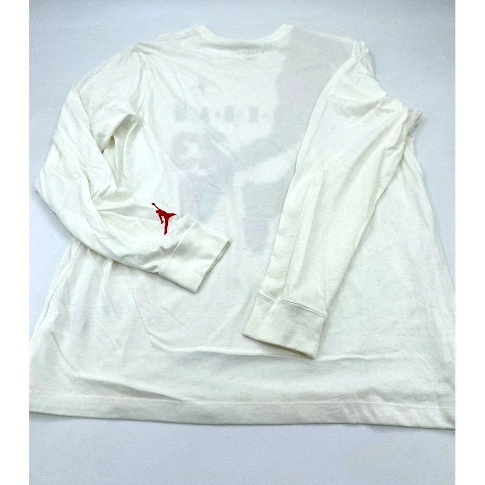Nike Air‎ Jordan 23 Holidays Long Sleeve Top Shirt White Mens Sz XL DC9793-010